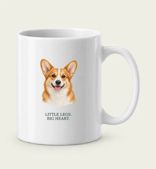 Little Legs, Big Heart digital mug design preview
