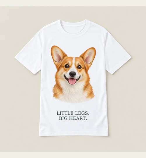 Little Legs, Big Heart digital tee design preview