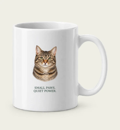 Small Paws, Quiet Power digital mug design preview
