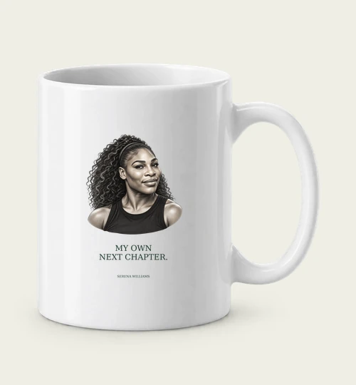 Serena Williams digital mug design preview